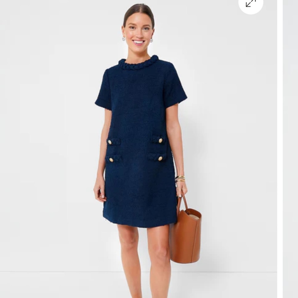 Tuckernuck Navy Tweed Jackie Dress